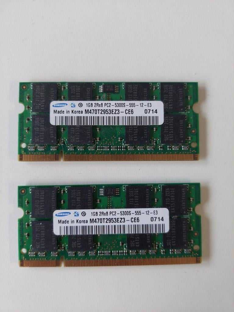Samsung 2GB (2x1GB) DDR2 Geheugen Set, Gebruikt, Ophalen of Verzenden, DDR2, Desktop