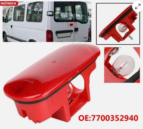 Citroen Jumpy derde remlicht Opel Movano Peugeot Expert Niss, Auto-onderdelen, Verlichting, Nieuw, Ophalen of Verzenden