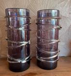 2 PAARSE DESIGN VAZEN, Overige kleuren, Verzenden, Minder dan 50 cm, Glas