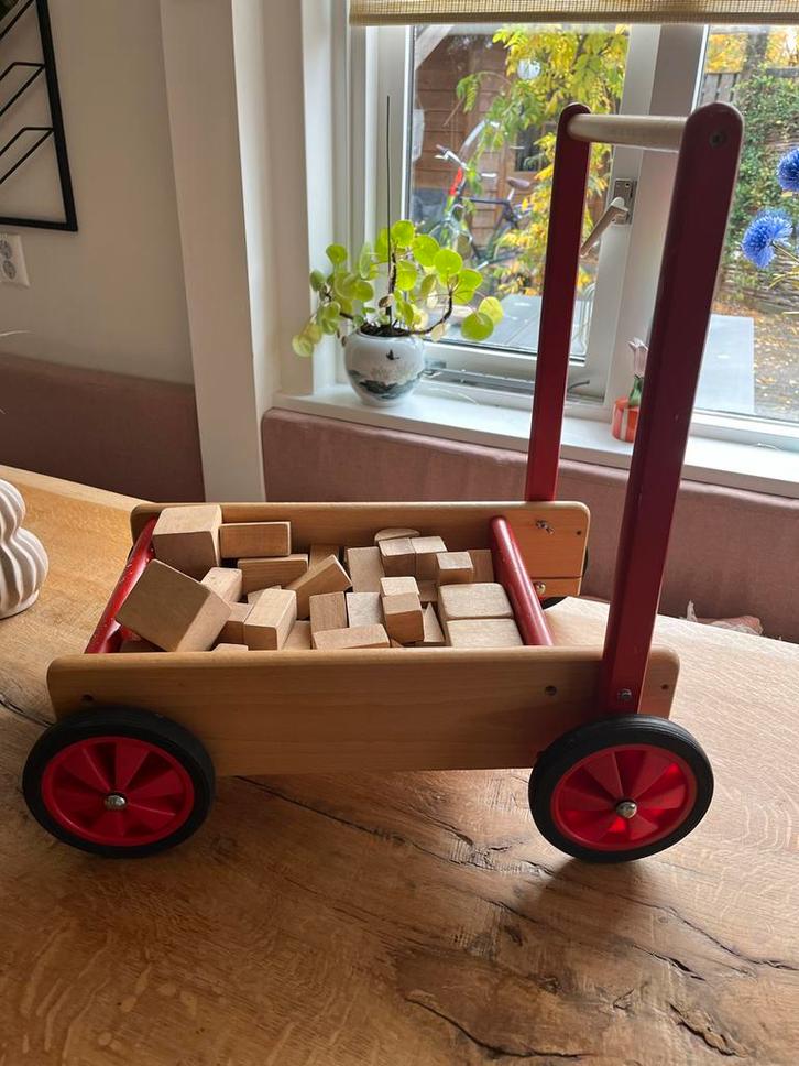 Blokkenkar / Loopkar voor kinderen, Kinderen en Baby's, Speelgoed | Bouwstenen, Gebruikt, Overige merken, Ophalen