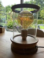 rivièra maison tafellamp hout/glas, Huis en Inrichting, Ophalen of Verzenden, Zo goed als nieuw, Glas, Minder dan 50 cm