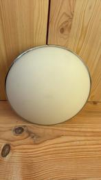 Plafonnière zilveren rand, Ophalen of Verzenden, Gebruikt, Glas