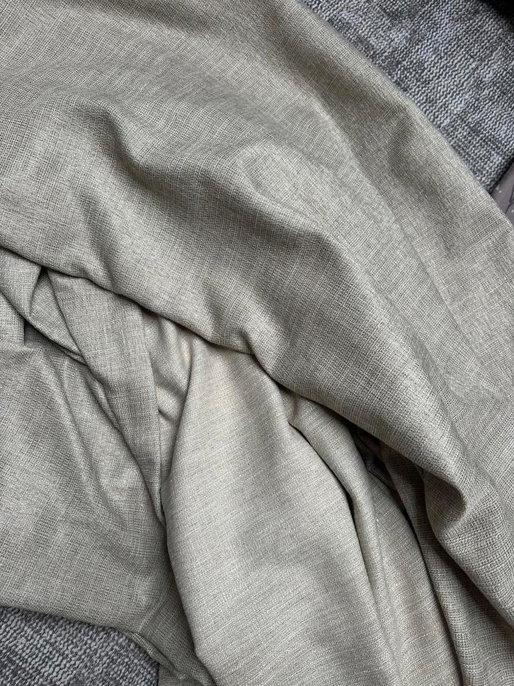 House of happines overgordijnen beige, Huis en Inrichting, Stoffering | Gordijnen en Lamellen, Zo goed als nieuw, 200 cm of meer