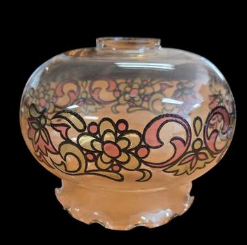 2291 Vintage Lampenkap Bloemenmotief art deco stijl 16x11,5 beschikbaar voor biedingen