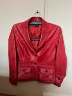 leer jas dames, Kleding | Dames, Ophalen of Verzenden, Gedragen, Maat 42/44 (L), Rood