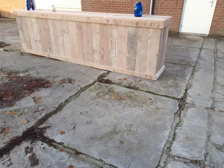 Steigerhouten balie toonbank bar gebruikt steigerhout, Huis en Inrichting, Woonaccessoires | Overige, Ophalen of Verzenden