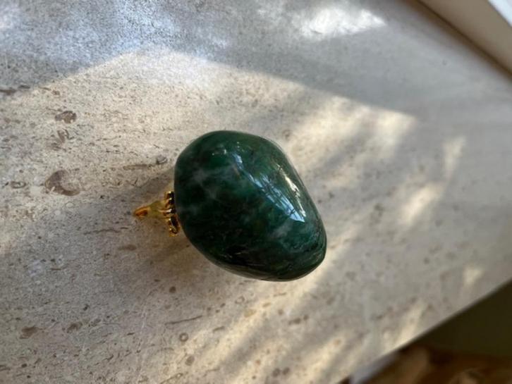 Knuffelsteen van Malachiet (50 mm), Sieraden, Tassen en Uiterlijk, Edelstenen, Nieuw, Ophalen of Verzenden