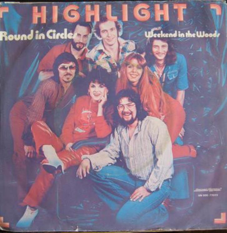 Single (1978) Highlight - Round in Circles, Cd's en Dvd's, Vinyl | Pop, Gebruikt, 1960 tot 1980, Overige formaten, Ophalen of Verzenden