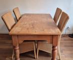 Karaktervolle oud grenen eettafel, Huis en Inrichting, Tafels | Eettafels, Ophalen, Gebruikt, 200 cm of meer, 50 tot 100 cm
