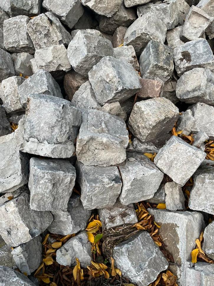 Kinderkoppen - Grijs, Tuin en Terras, Grind, Keien en Split, Gebruikt, Kei, Grijs, Graniet, Ophalen