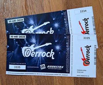 2 tickets Oerrock vrijdag 30 mei beschikbaar voor biedingen