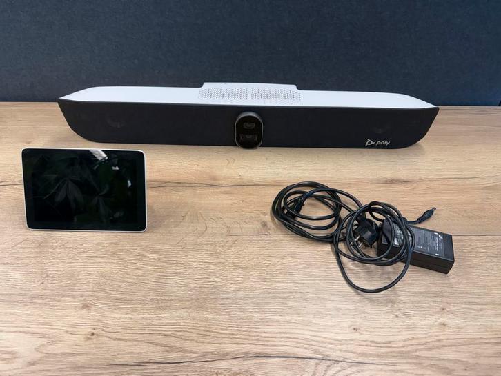 Poly X70 Videobar + Poly TC8, Computers en Software, Webcams, Zo goed als nieuw, Bedraad, ChromeOS, Microfoon, Ophalen