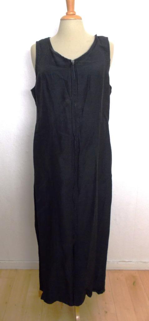 Zwarte linnen mix maxi jurk van dure merk Gabriele Bellini!L, Kleding | Dames, Jurken, Zo goed als nieuw, Maat 42/44 (L), Zwart