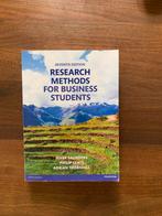 Research Methods For Business Students, Pearson, Ophalen of Verzenden, Zo goed als nieuw, Economie en Marketing