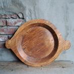 Landelijke houten schaal met 2 oortjes ø 40cm *Etage3*, ., Ophalen of Verzenden, Zo goed als nieuw, .