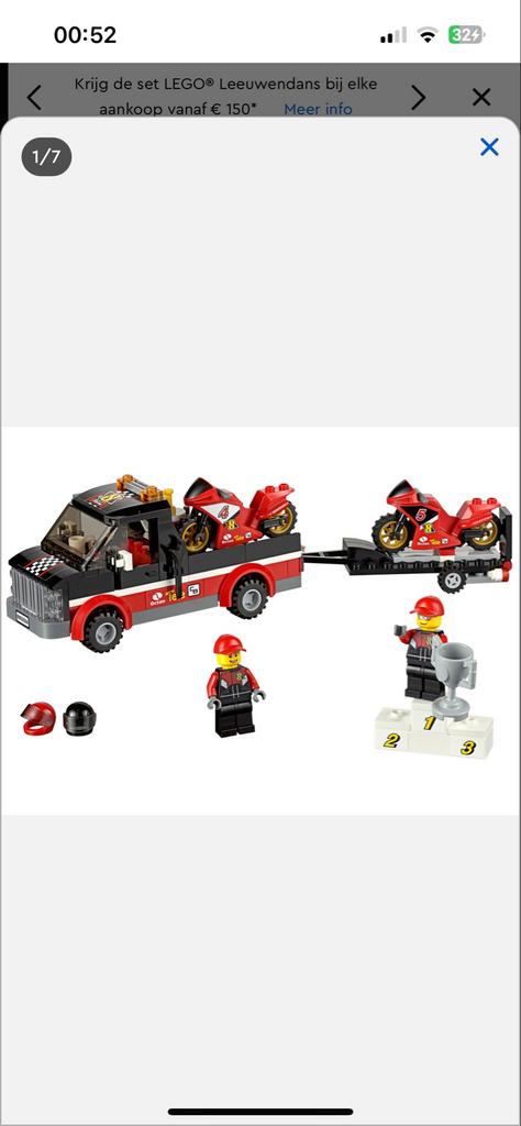 LEGO City 60084 Racemotor Transport - Complete Set, Verzenden, Zo goed als nieuw, Complete set, Lego