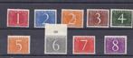NNederland NVPH nrs. 460 -468 postfris met plakker., Ophalen of Verzenden, Na 1940, Postfris