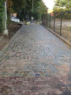 Prachtige oude kasseien kinderkoppen porfier 11x17 cm., Gebruikt, Klinkers, DeStenenMan, Ophalen