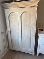 Antieke brocante kast (lichtgewicht), Huis en Inrichting, Kasten | Kledingkasten, Ophalen, Gebruikt, 100 tot 150 cm, Met hangruimte