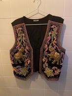 Gilet vintage handmade india olifant glitter L/XL, Zwart, Maat 46/48 (XL) of groter, Ophalen of Verzenden, Zo goed als nieuw