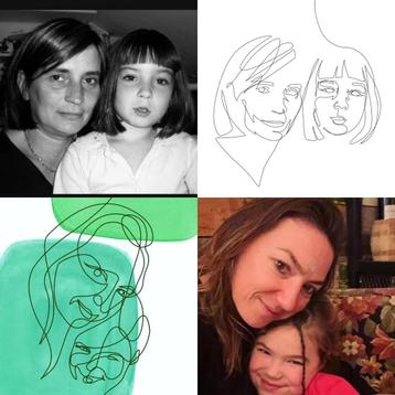 Lijntekening van foto / lijnportret / tattoodesign / kaart beschikbaar voor biedingen