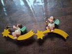nostalgische houten erzgebirge kerstversiering engeltje, Ophalen of Verzenden, Gebruikt