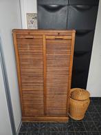 Vintage roldeur kast rolluik hout, Ophalen of Verzenden