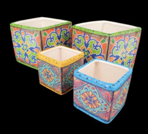 2218 Leuke bloempotten bloempotjes overpotten plantpotten, Tuin en Terras, Bloempotten, Gebruikt, Aardewerk, Minder dan 25 cm