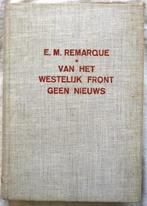 Boek, v/h Westelijk Front Geen Nieuws, E.M. Remarque, 1954., Boeken, Ophalen of Verzenden, Landmacht, Voor 1940, Erich Maria Remarque