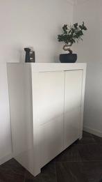 Witte hoogglans MDF kast met 3 planken, Antiek en Kunst, Antiek | Meubels | Kasten, Ophalen