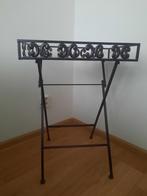 Butlertray (bruin en inklapbaar), Huis en Inrichting, Tafels | Bijzettafels, Ophalen, Minder dan 55 cm, Gebruikt, Metaal of Aluminium