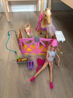 Barbie Paard en Accessoires Set, Ophalen of Verzenden, Zo goed als nieuw, Barbie