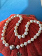 Mooie parelketting met zilveren slot, Sieraden, Tassen en Uiterlijk, Antieke sieraden, Ophalen of Verzenden, Overige materialen