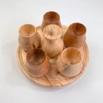 Handgemaakte houten tequila set, Ophalen of Verzenden, Nieuw, Borrel- of Shotglas