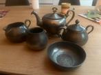 Tinnen theepot en schaaltjes, Antiek en Kunst, Ophalen