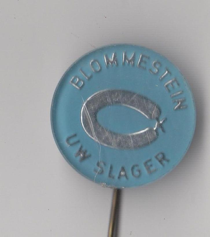 Blommestein Slager speldje, Verzamelen, Speldjes, Pins en Buttons, Gebruikt, Speldje of Pin, Overige onderwerpen, Ophalen of Verzenden