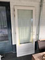 Massieve Buitendeur met Glas & 3-Puntslot, Ophalen, Gebruikt, 80 tot 100 cm, 200 tot 215 cm