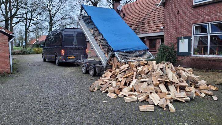 Haardhout droog brandhout, Tuin en Terras, Haardhout, Blokken, Overige houtsoorten, 6 m³ of meer, Ophalen