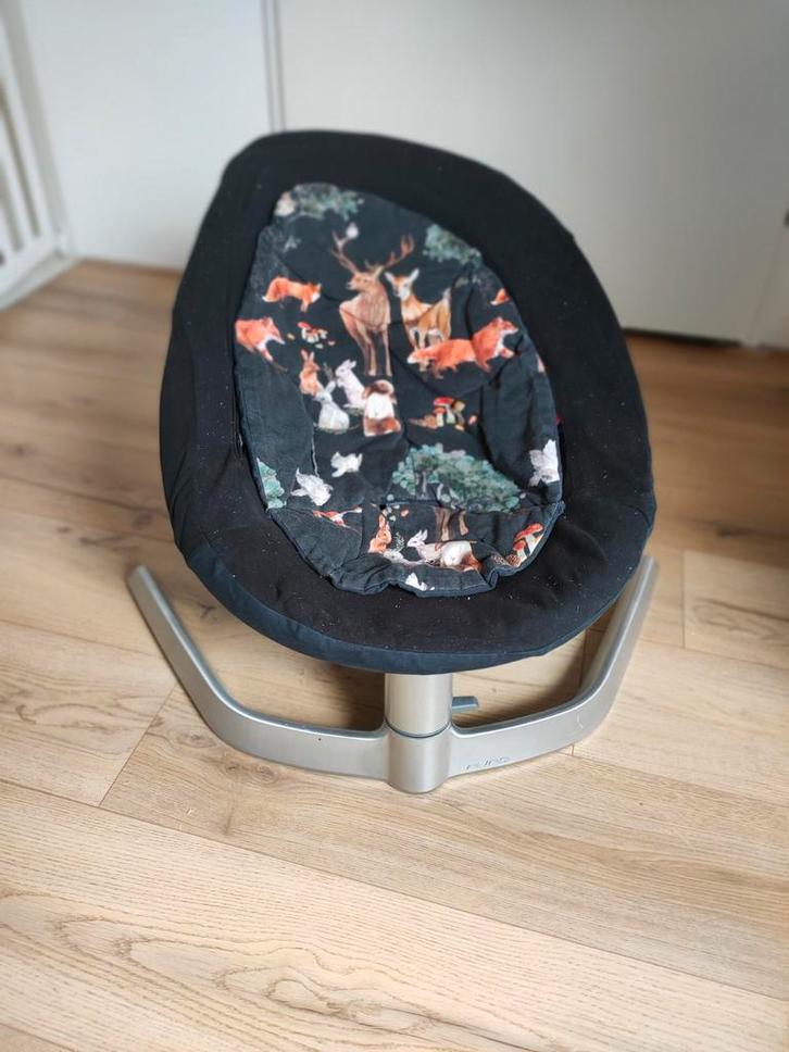 Nuna Leaf Wipstoel - Bosdieren Print, Kinderen en Baby's, Wipstoeltjes, Gebruikt, Wipstoel, Overige merken, Met gordel(s) of riempje(s)