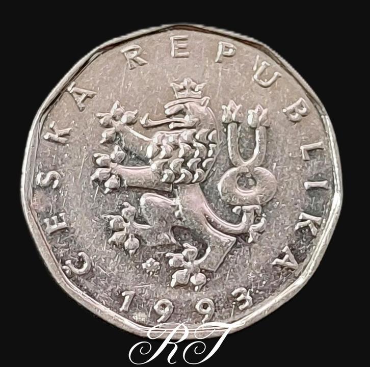 Te koop 2 Tsjechische kronen munt uit 1993., Postzegels en Munten, Munten | Europa | Niet-Euromunten, Losse munt, Overige landen