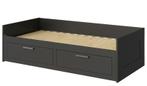 uitschuifbaar bed ikea BRIMNES, Ophalen, Zwart, Tweepersoons, Zo goed als nieuw