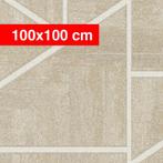 Partij 42m2 Luxe Design Tapijttegels Éénmalig!, Crème, Nieuw, Ophalen of Verzenden, 25 tot 50 m²