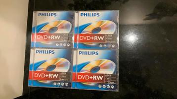 Philips DVD+RW DVDRW1S04/200 + 5kruitvat en 1sony cd-r/rw beschikbaar voor biedingen
