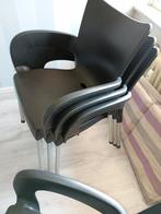 4 Zwarte Kuipstoelen, Huis en Inrichting, Stoelen, Gebruikt, Zwart, Ophalen of Verzenden, Vier