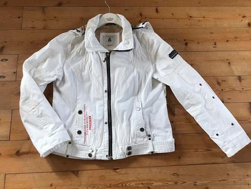 Gaastra dames jas gebroken wit met kaki maat L / XL, Kleding | Dames, Jassen | Zomer, Gedragen, Maat 42/44 (L), Wit, Ophalen of Verzenden
