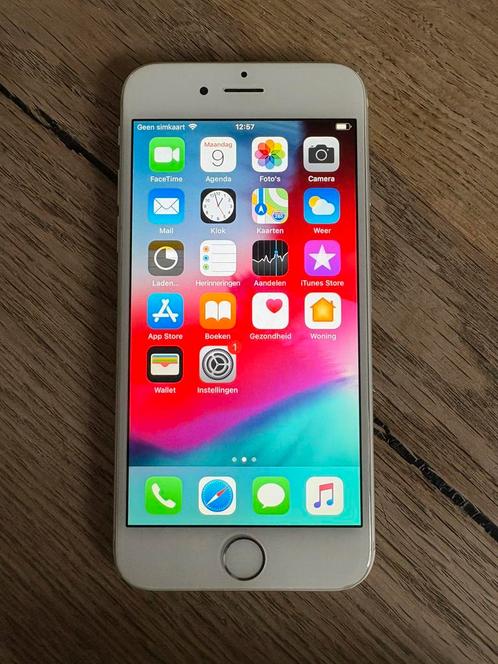 iPhone 6 64 Gb wit, Telecommunicatie, Mobiele telefoons | Apple iPhone, Gebruikt, 64 GB, Zonder abonnement, Zonder simlock, iPhone 6