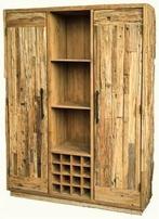 Lodsh kast met wijnrek, Ophalen, 150 tot 200 cm, 150 tot 200 cm, 25 tot 50 cm