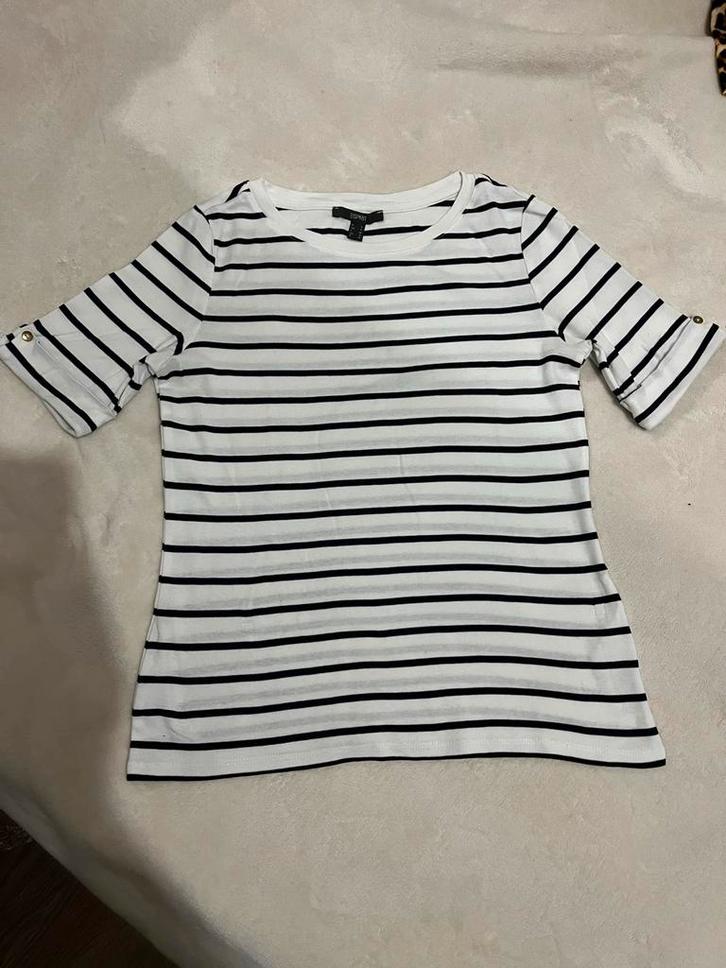 Esprit shirt wit/zwart gestreept maat S, Kleding | Dames, T-shirts, Zo goed als nieuw, Maat 36 (S), Wit, Korte mouw, Ophalen