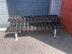 Life Fitness Vaste Rubberen Dumbells 2kg t/m 30kg +Opbergrek, Ophalen, Gebruikt, Dumbbell