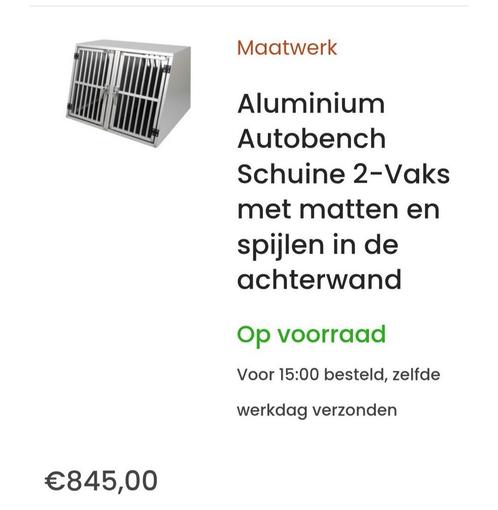 Te koop dubbel autokooi merk Kelders kooien, Dieren en Toebehoren, Hondenhokken, Zo goed als nieuw, Ophalen